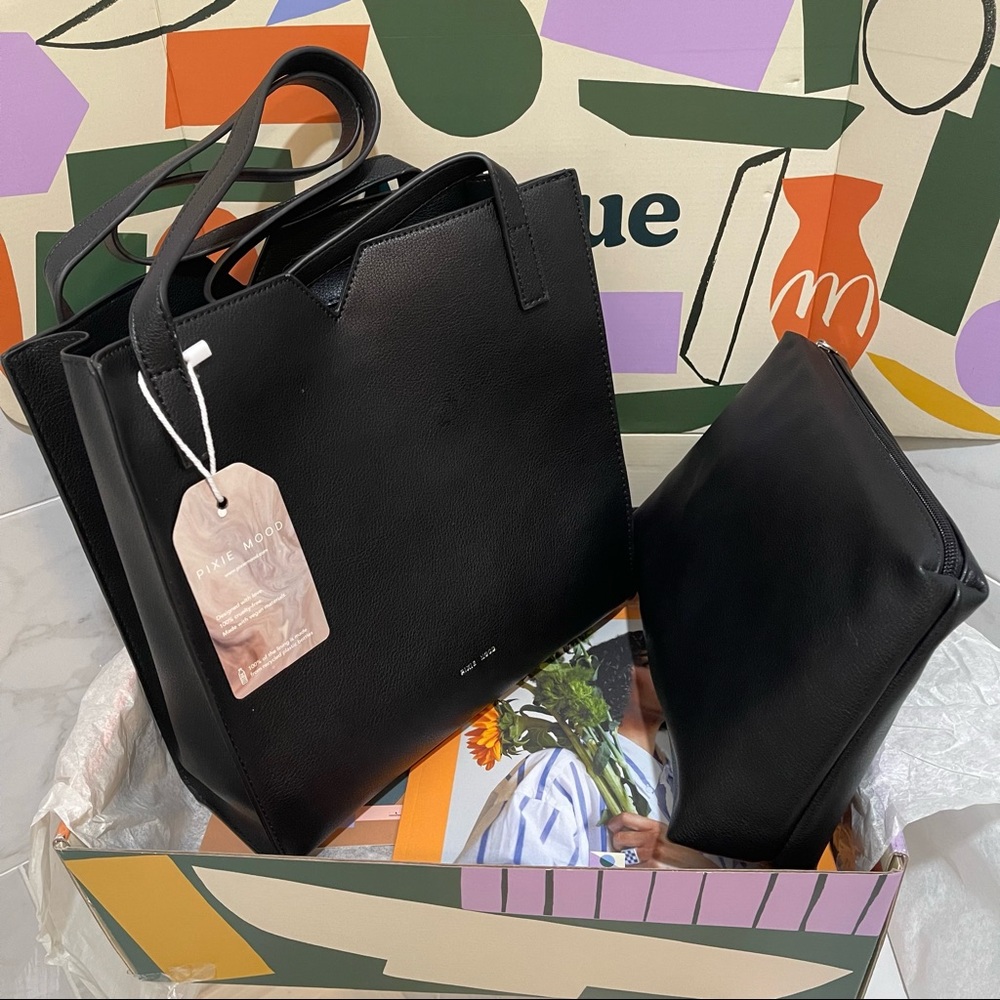 NWT Pixie Mood Alicia Mini Tote Black Alltrue Causebox 2021